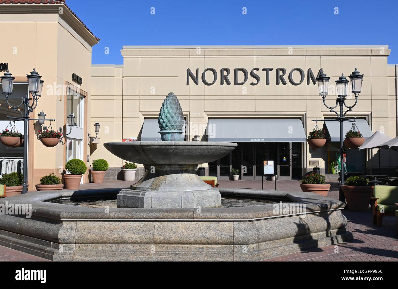 NEWPORT BEACH, CALIFORNIA - 22 APR 2023: Nordstrom Department Store in Fashion Island. Stock Photo