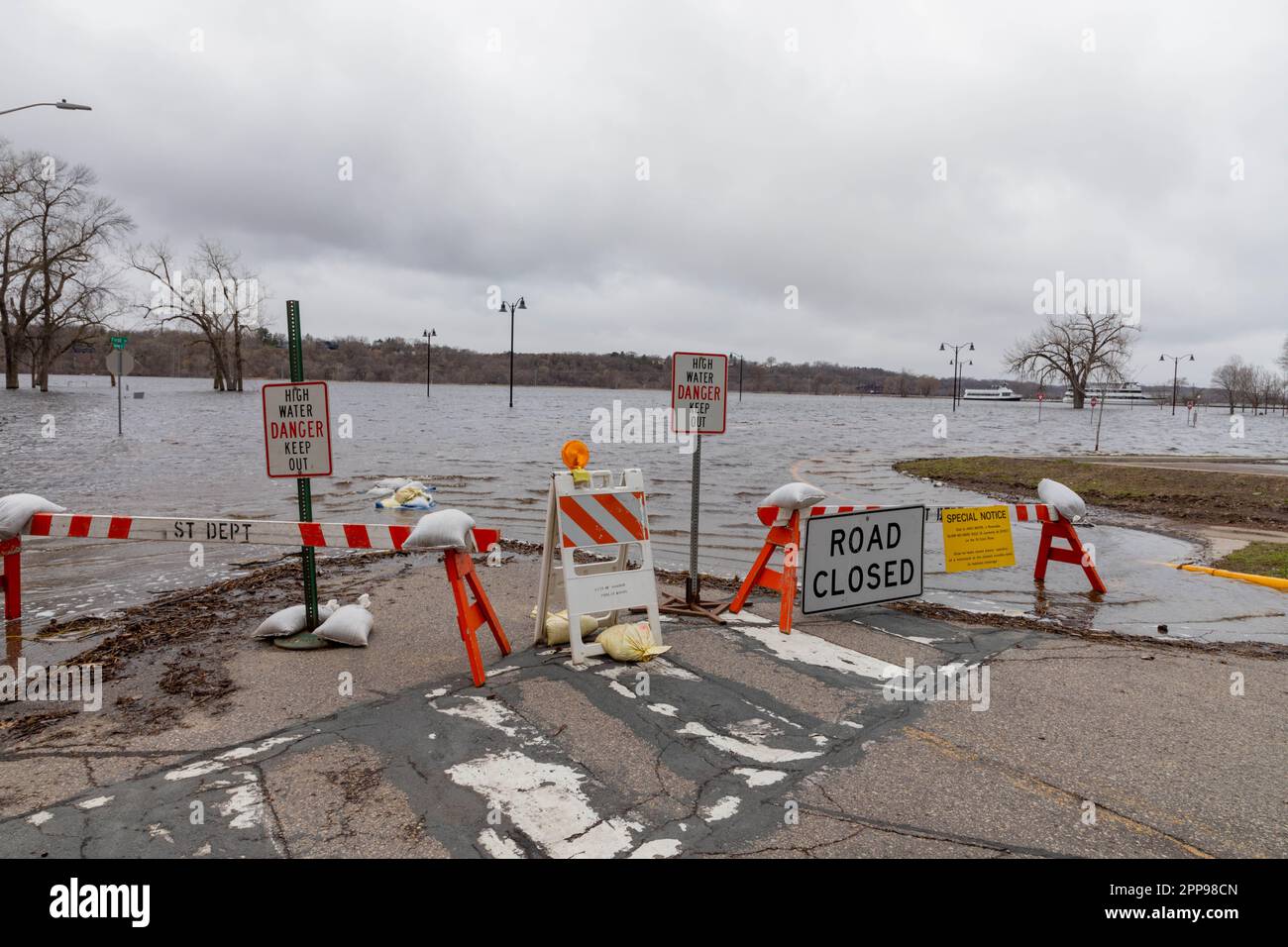 Spring Flooding of the Saint Croix River in Hudson Wisconsin April 2023 Stock Photo Alamy