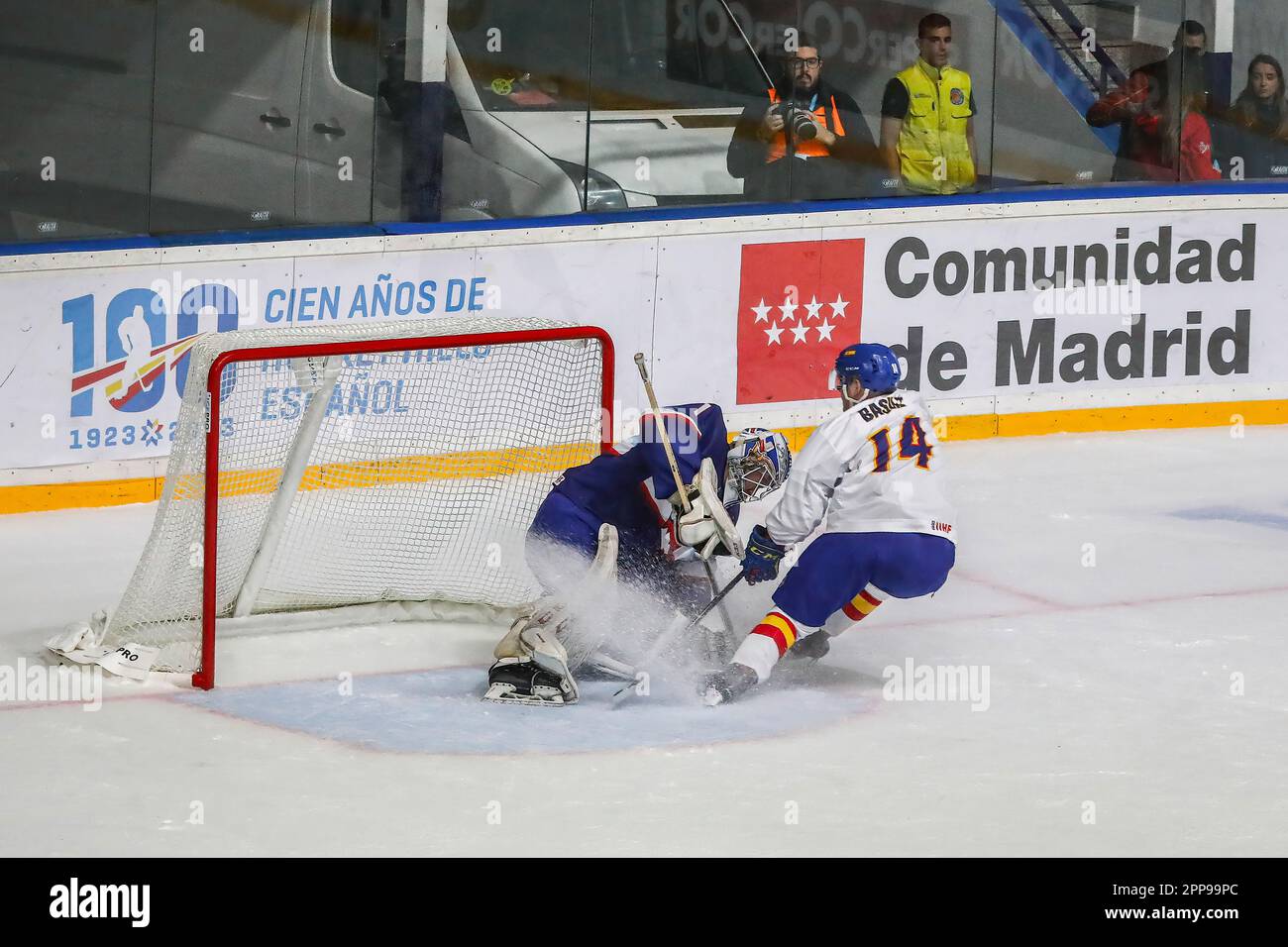 Madrid, Spain. 21st Apr, 2023. Spanish player (14) Basile Luca