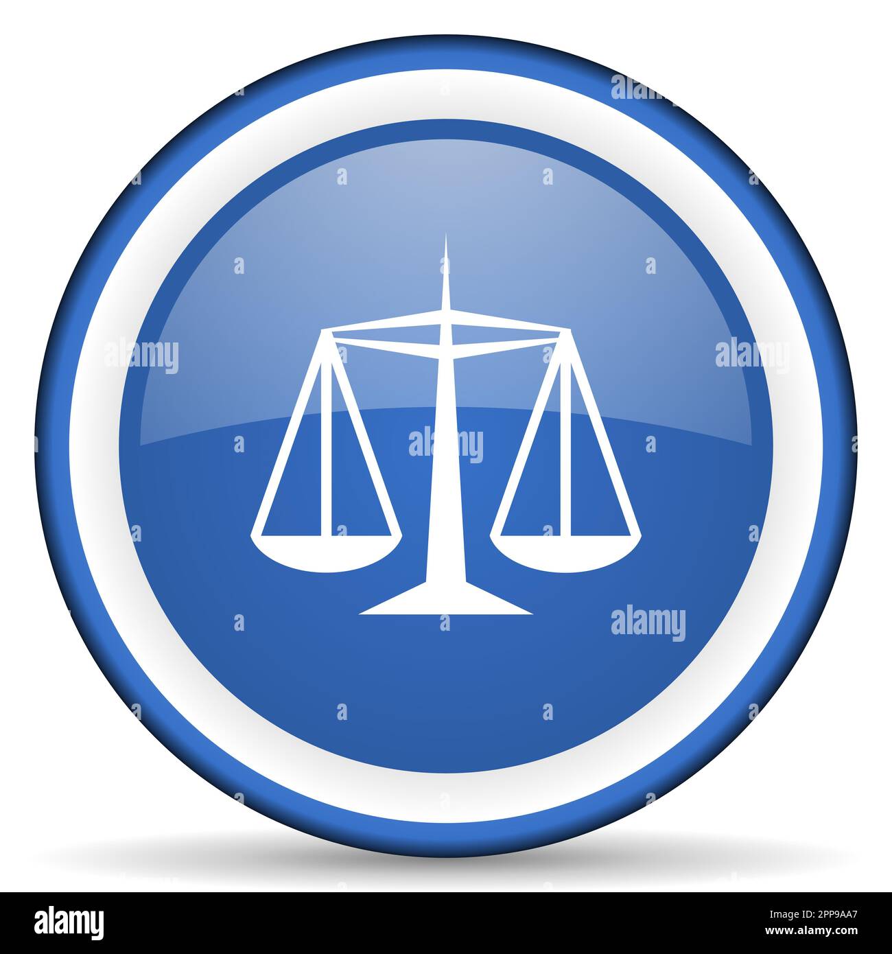 Justice scales icon circle hi-res stock photography and images - Alamy