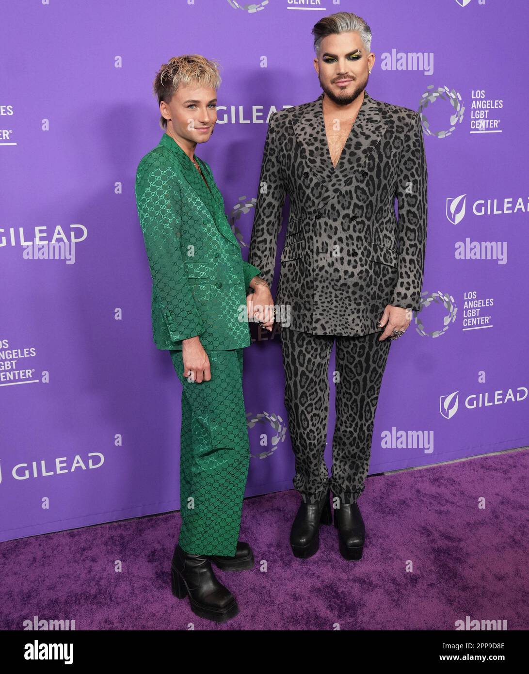 los-angeles-usa-22nd-apr-2023-l-r-oliver-gliese-and-adam-lambert