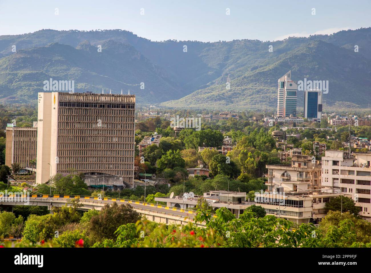 View of Pakistan Zarai Taraqiati Bank Ltd. at the heart of Islamabad, Pakistan City: Islamabad Country: Pakistan Month: April Date: 21st Year: 2023 Stock Photo