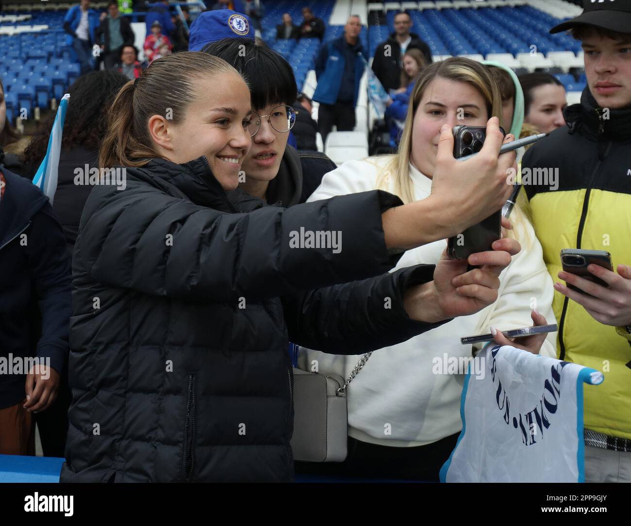 London, UK. 22nd Apr, 2023. Guro Reiten of Chelsea poses for photos