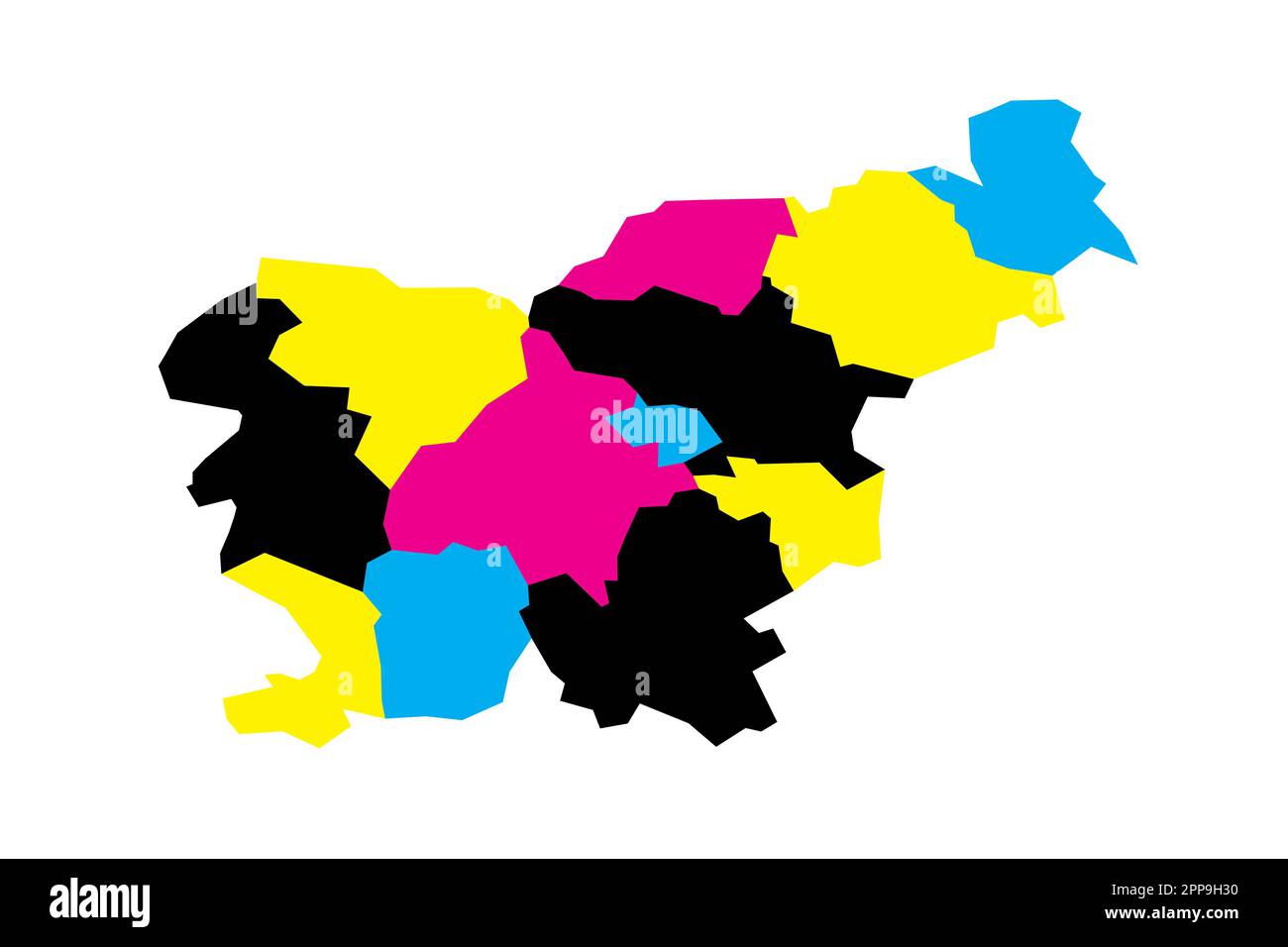 Slovenia political map of administrative divisions - statistical ...