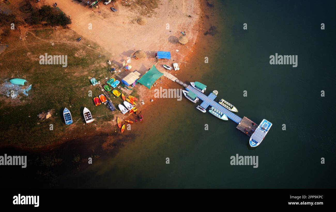 Drone aerial view speed boats hi-res stock photography and images - Alamy