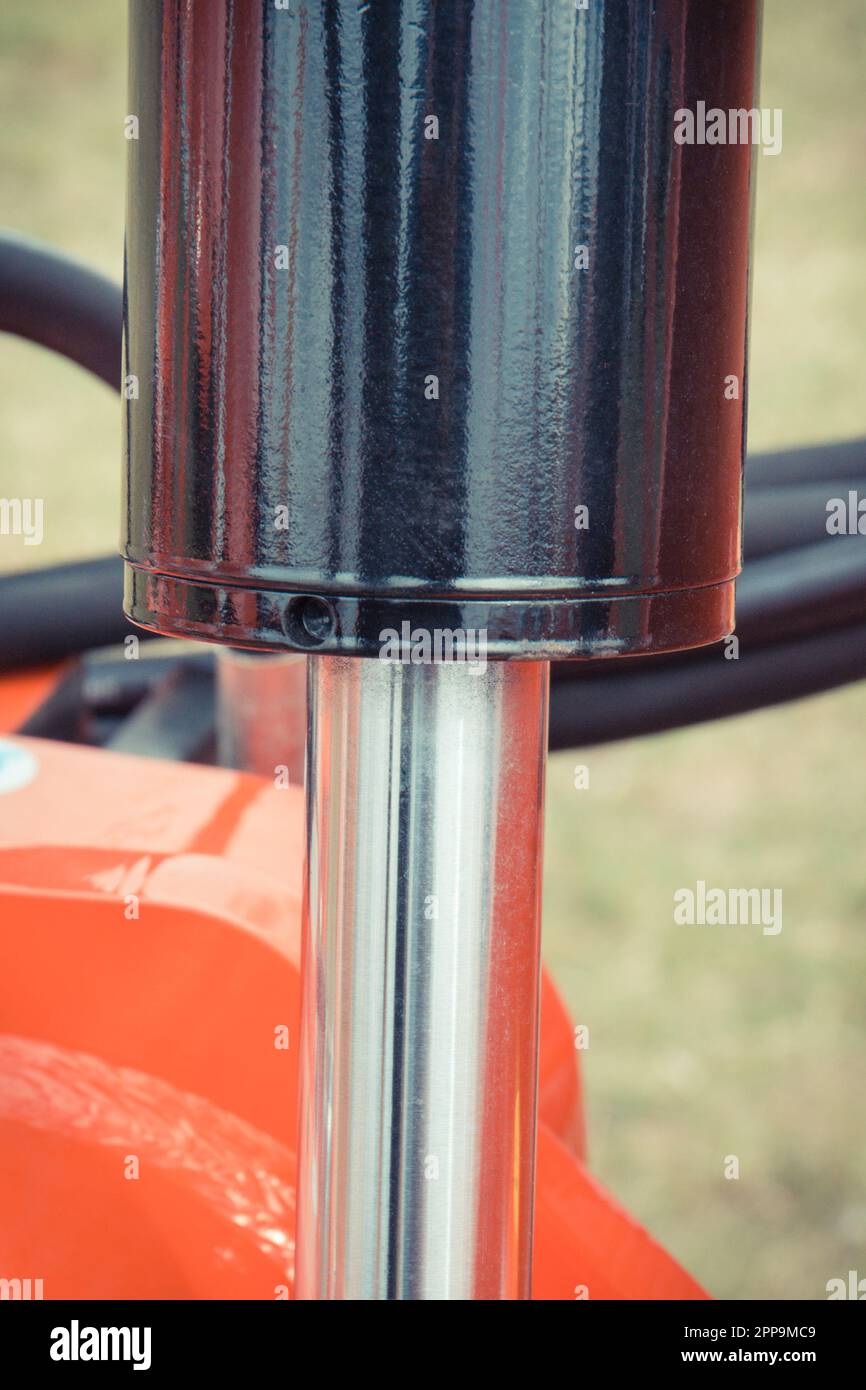 Piston or actuator as part of industrial hydraulic and pneumatic mechanism in machine