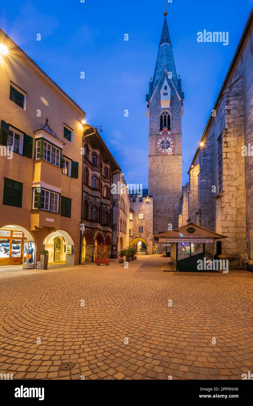 Weisser Turm (White Tower), Brixen-Bressanone, Trentino-Alto Adige/Sudtirol, Italy Stock Photo