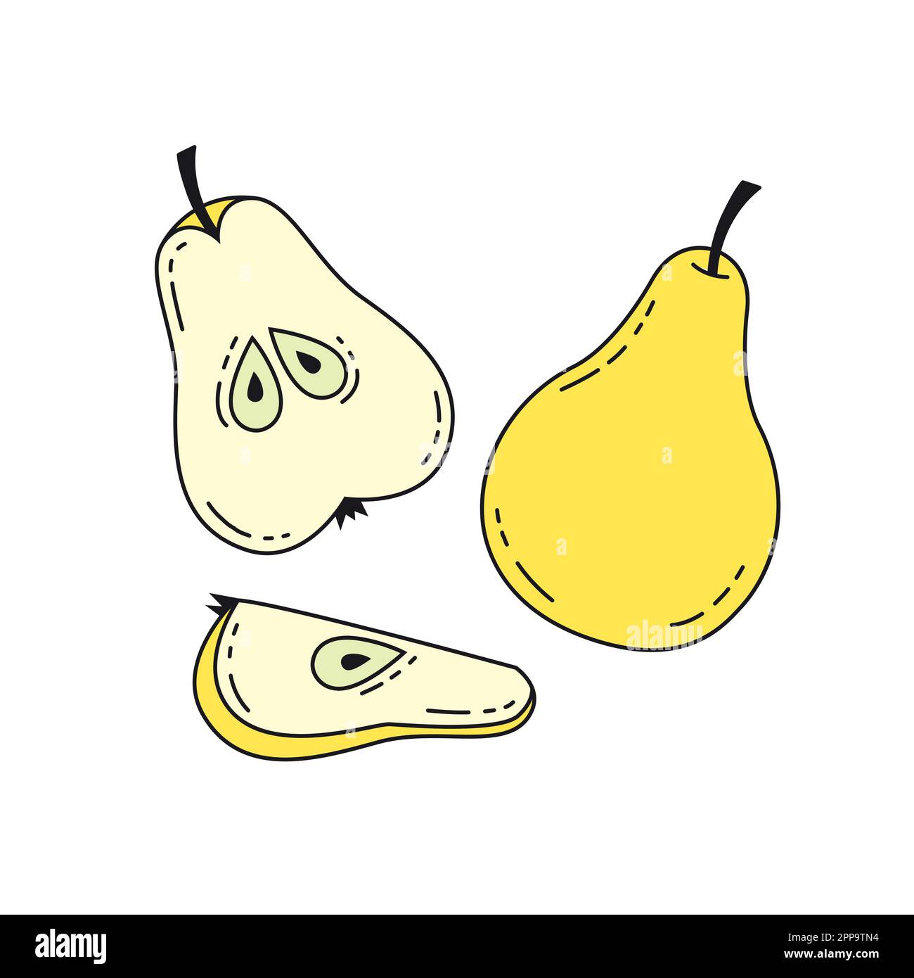 Hand drawn pear isolated on white background Stock Vector Image & Art ...