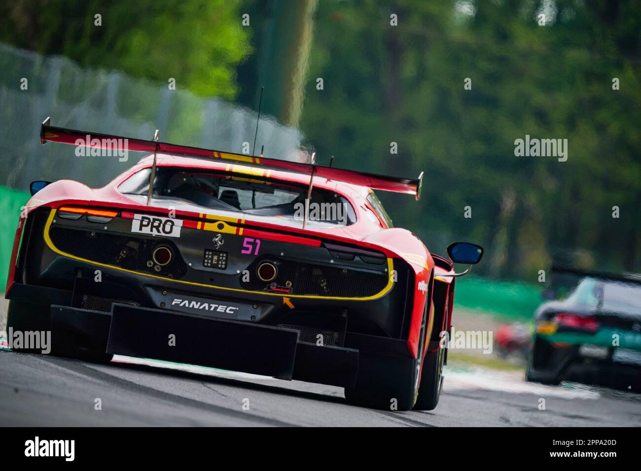 Monza, Italy. 23rd Apr, 2023. The #51 AF Corse Ferrari 296 GT3 of Robert SHWARTZMAN, Niklas NIELSEN and Alessio ROVERA (PRO) during the Fanatec GT World Challenge Europe  at Autodromo di Monza on April 22, 2023 in Monza, Italy. Credit: Luca Rossini/E-Mage/Alamy Live News Stock Photo