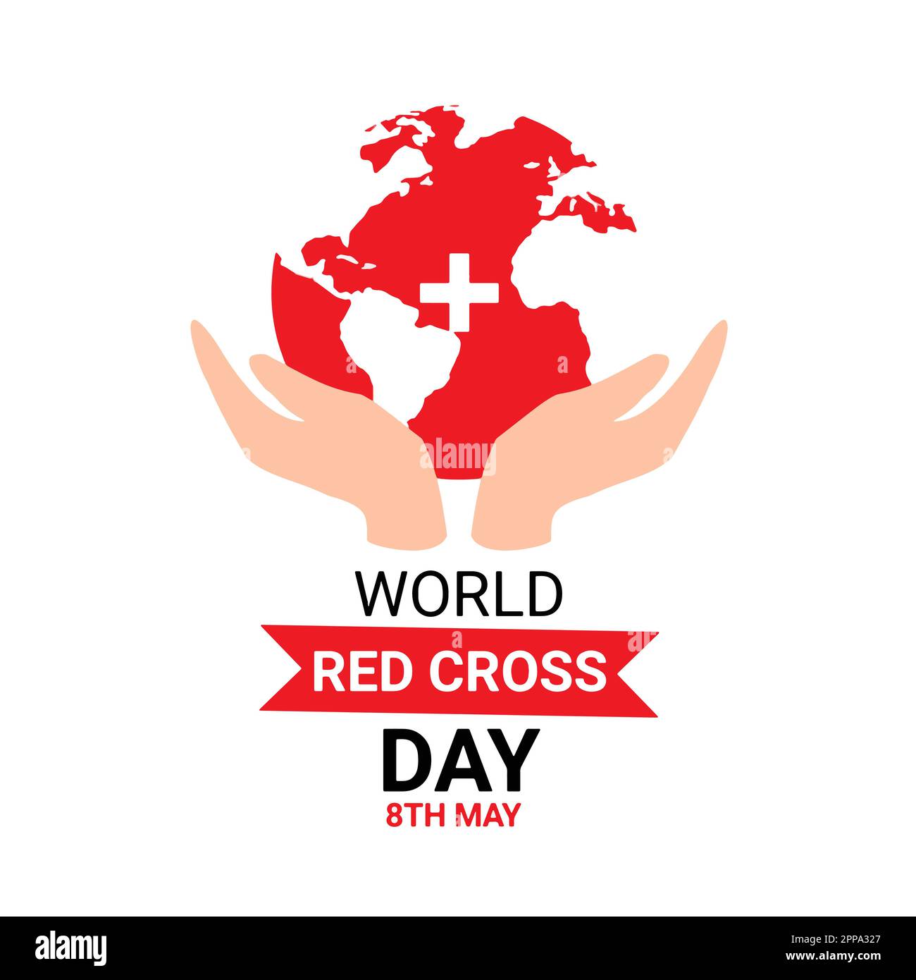 World Red Cross Day. Vector illustration of a background for World Red