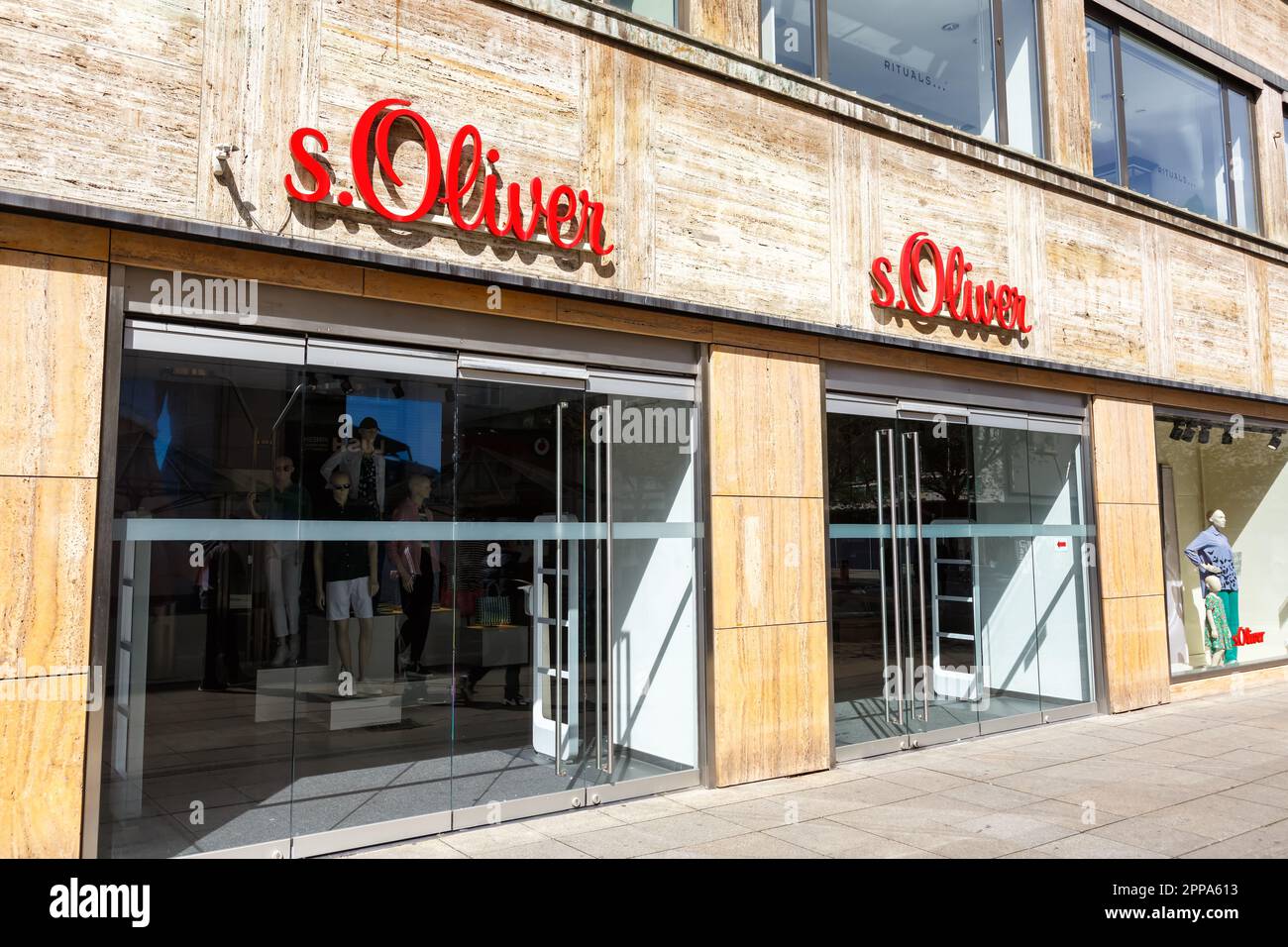 Stuttgart, Germany - April 10, 2023: s.Oliver store brand shop with logo retail in Stuttgart, Germany. Stock Photo