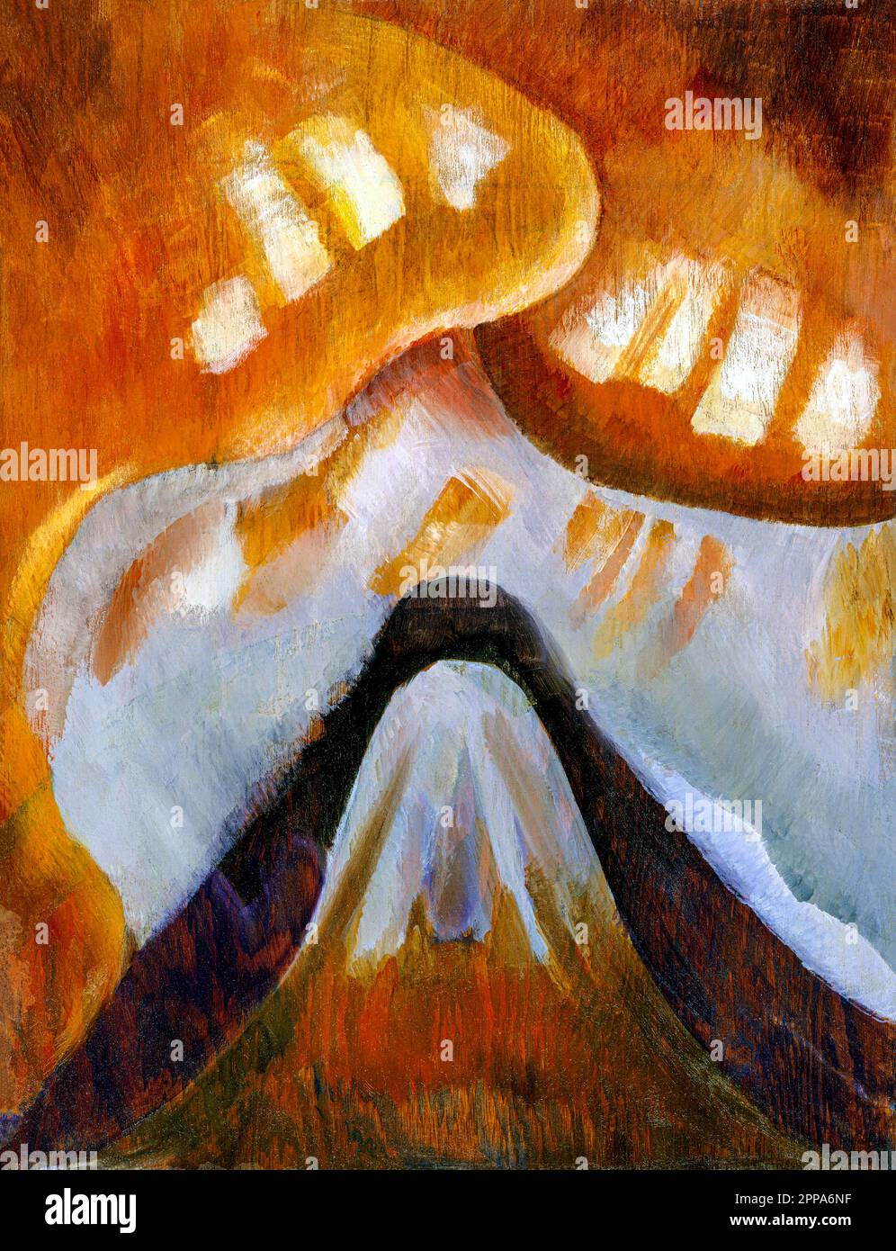 Arthur Dove's Mountain and Sky (1925) famous painting. Original from