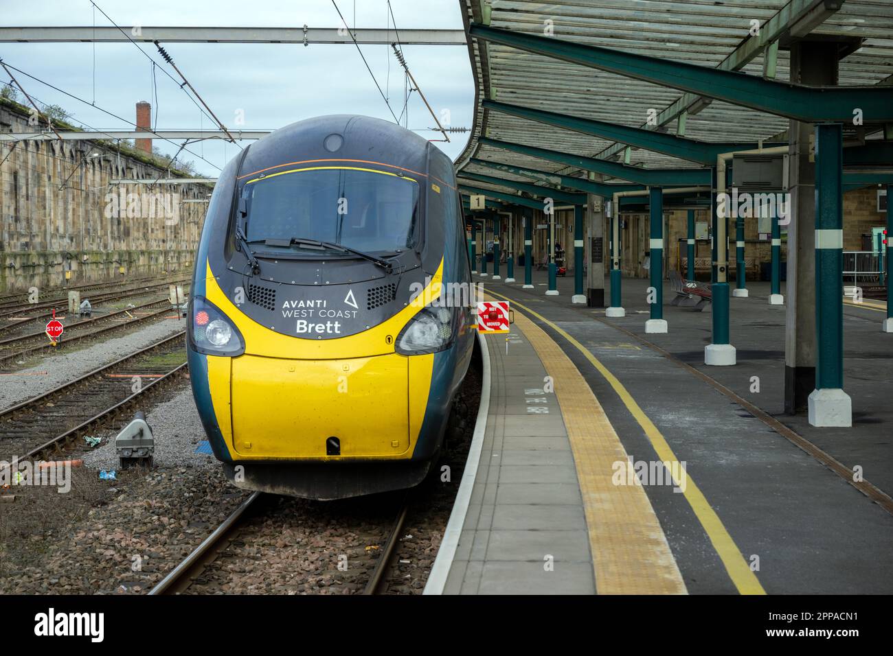 at Carlisle Railway Station Stock Photo