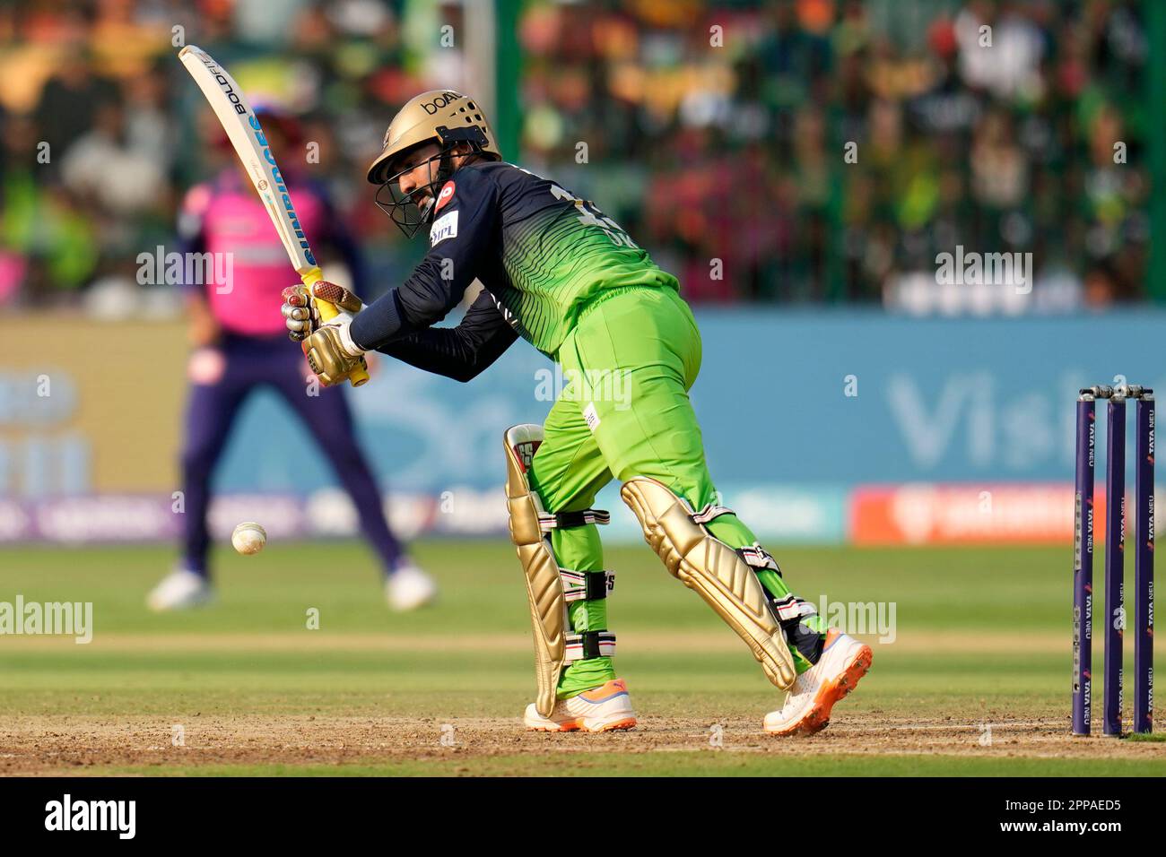 Royal Challengers Bangalore's Dinesh Karthik bats during the Indian