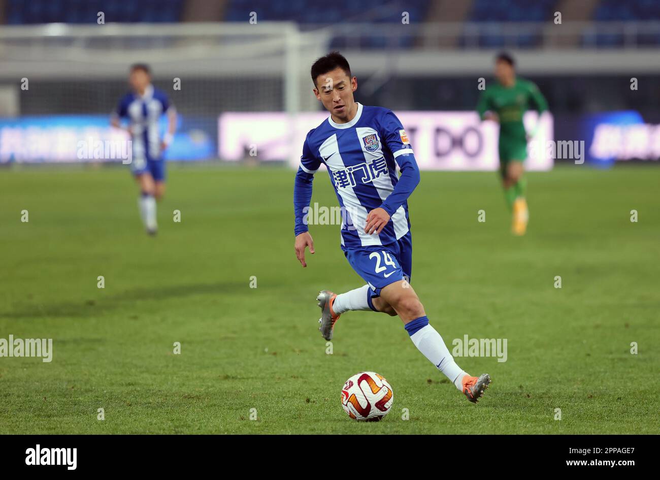 Tianjin Jinmen Tiger Football Club defeated Zhejiang Professional Football  Club with 2-1 at the second round of the 2023 Chinese Super League (CSL) in  Tianjin, China, 21 April, 2023. (Photo by ChinaImages/Sipa