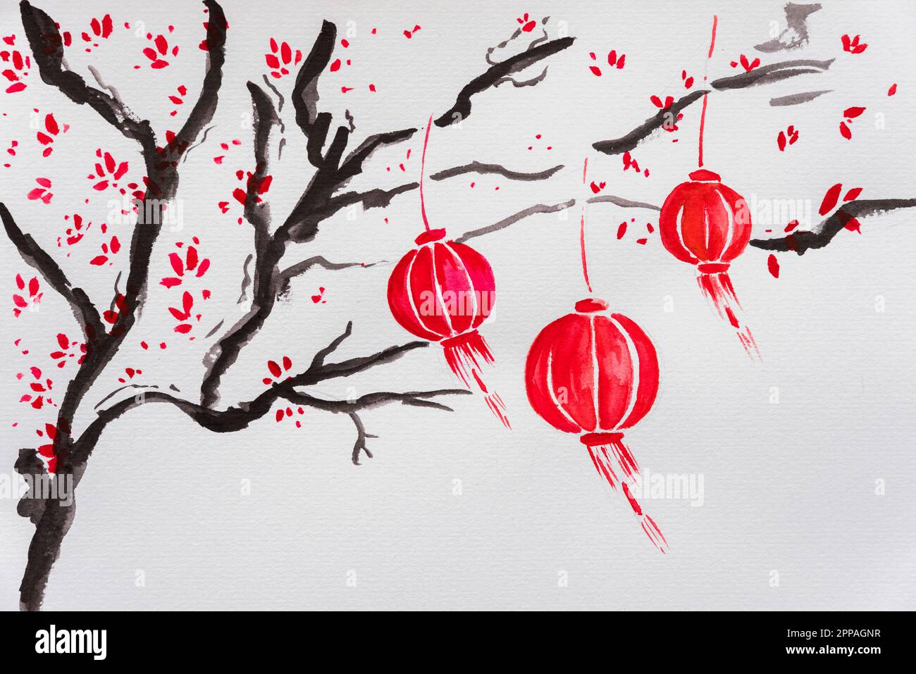 Chinese new year drawing Stock Photo Alamy