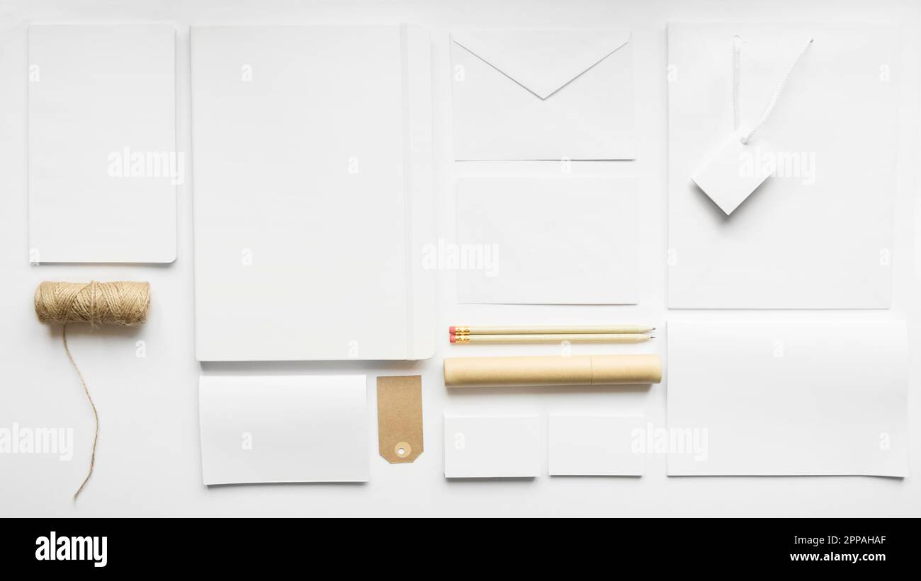Blank stationery mockup Stock Photo Alamy