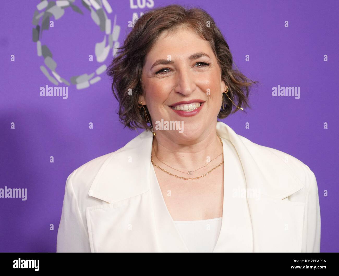 Mayim Bialik arrives at The Los Angeles LGBT Center Gala held at the