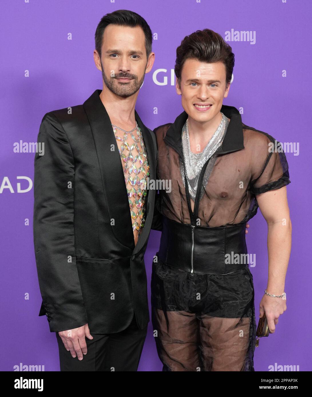 (L-R) Emerson Collins and Blake McIver Ewing at The Los Angeles LGBT