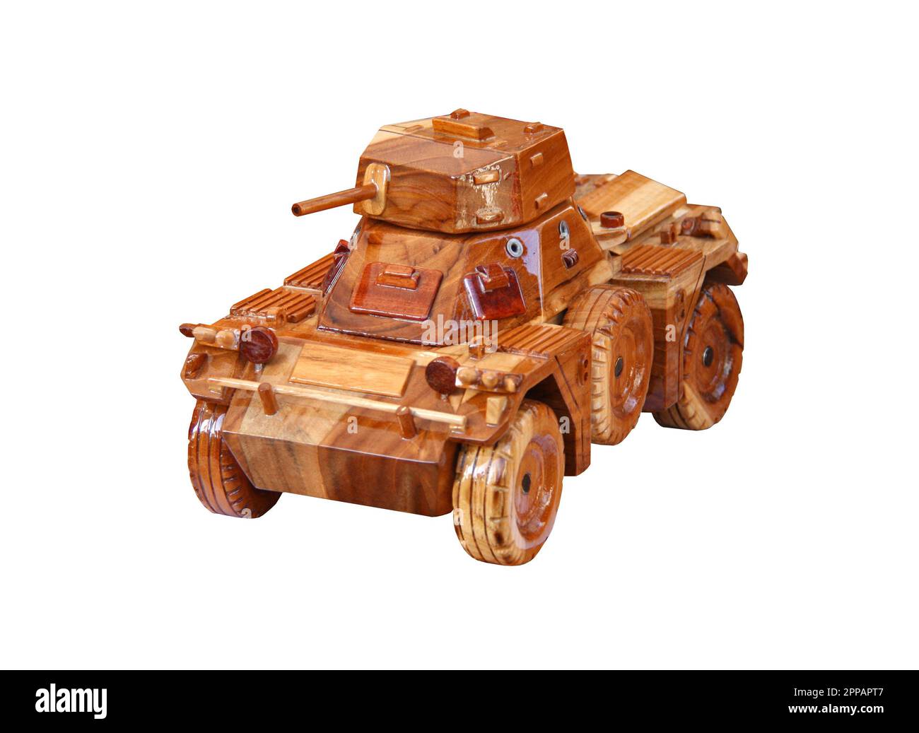 A Wooden Model of a Ferret Armoured Scout Car Stock Photo Alamy