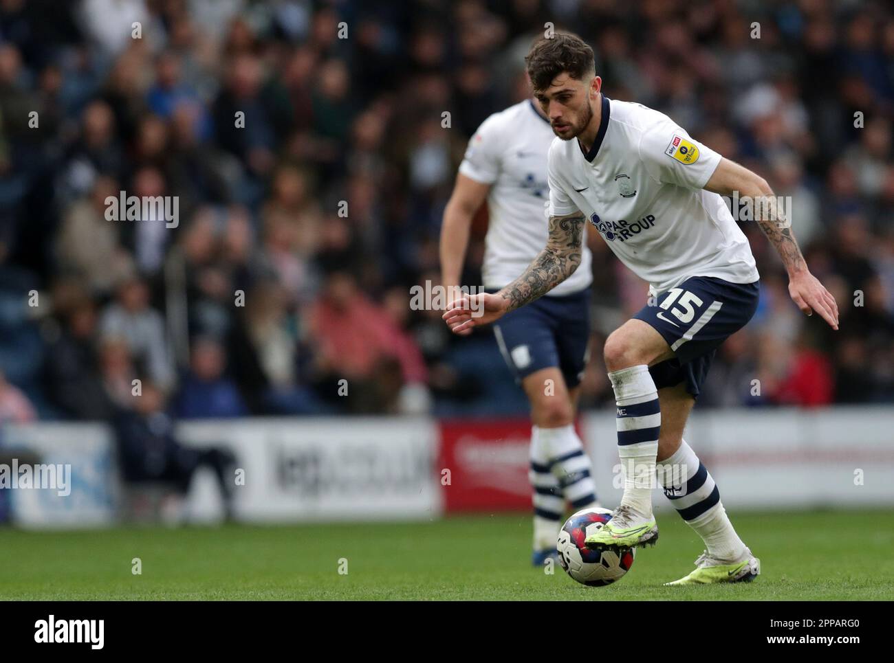 22nd April 2023; Deepdale, Preston, England; Championship Football, Preston North End versus