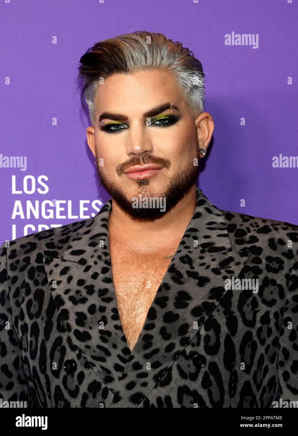 LOS ANGELES, CA - APRIL 22: Adam Lambert at the Los Angeles LGBT Center ...