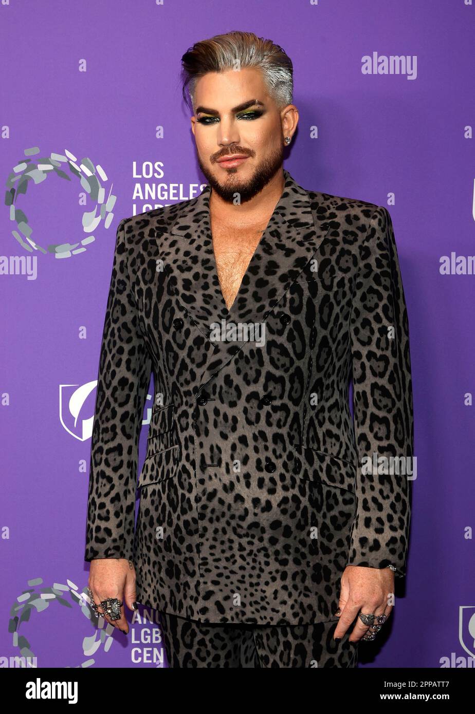 LOS ANGELES, CA - APRIL 22: Adam Lambert at the Los Angeles LGBT Center ...