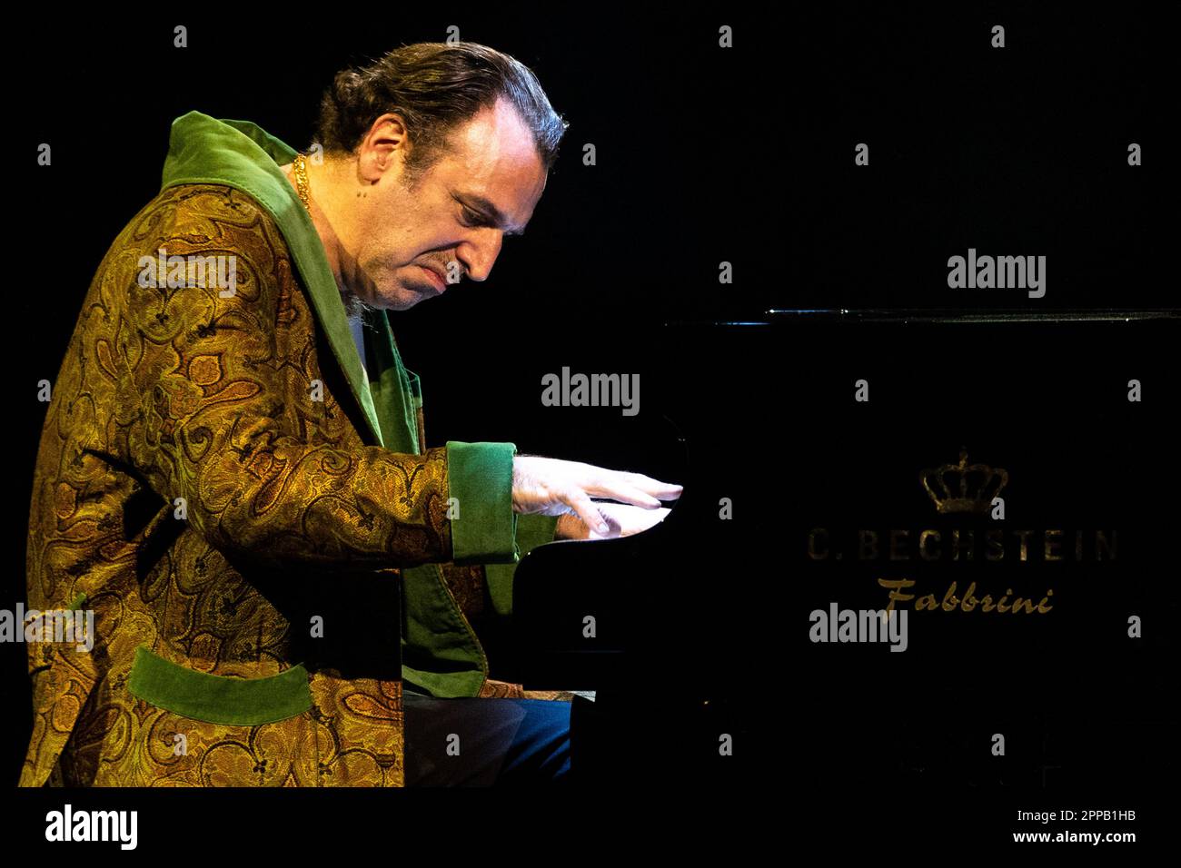 Canadian musician, songwriter, and producer Chilly Gonzales in concert at Teatro Lirico Giorgio GaberCanadian musician, songwriter, and producer Chilly Gonzales in concert at Teatro Lirico Giorgio Gaber Stock Photo