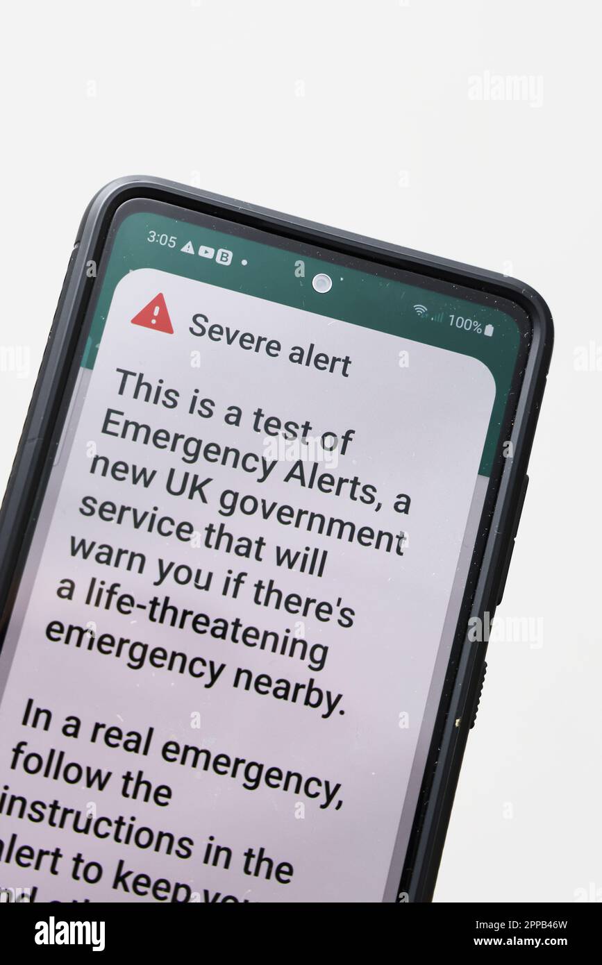 Gloucester, UK. 23.4.2023. Millions of UK residents received a Severe