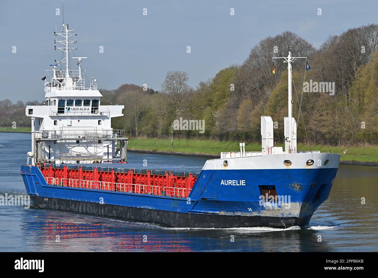 General Cargo Ship AURELIE Stock Photo