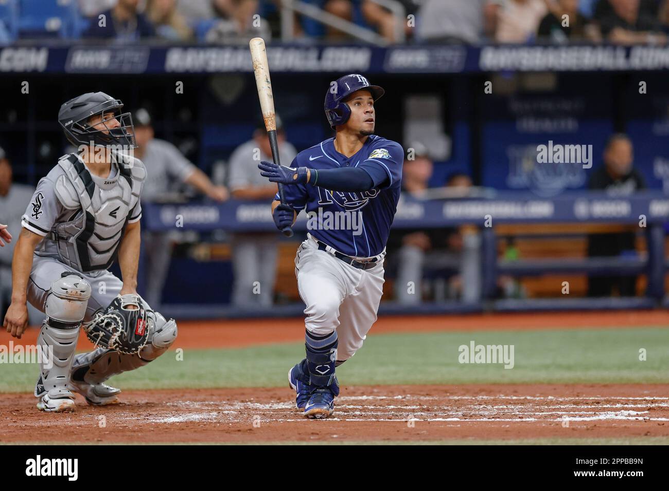 St. Petersburg, FL USA; Tampa Bay Rays catcher Francisco Mejia (21