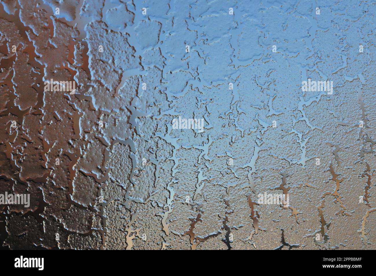 Ice and water on window background Stock Photo