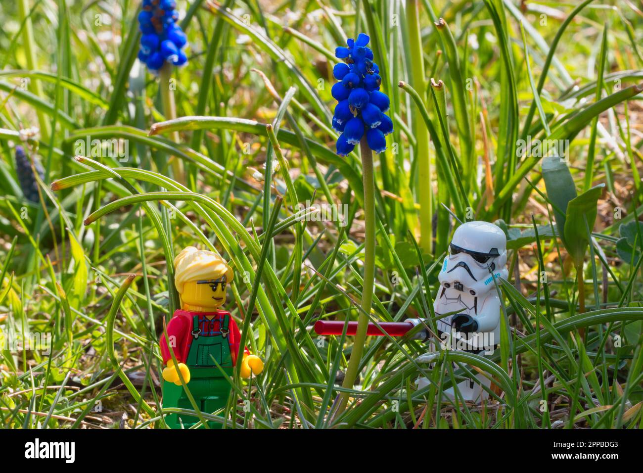 Star trooper at imperial garden maintenance Stock Photo