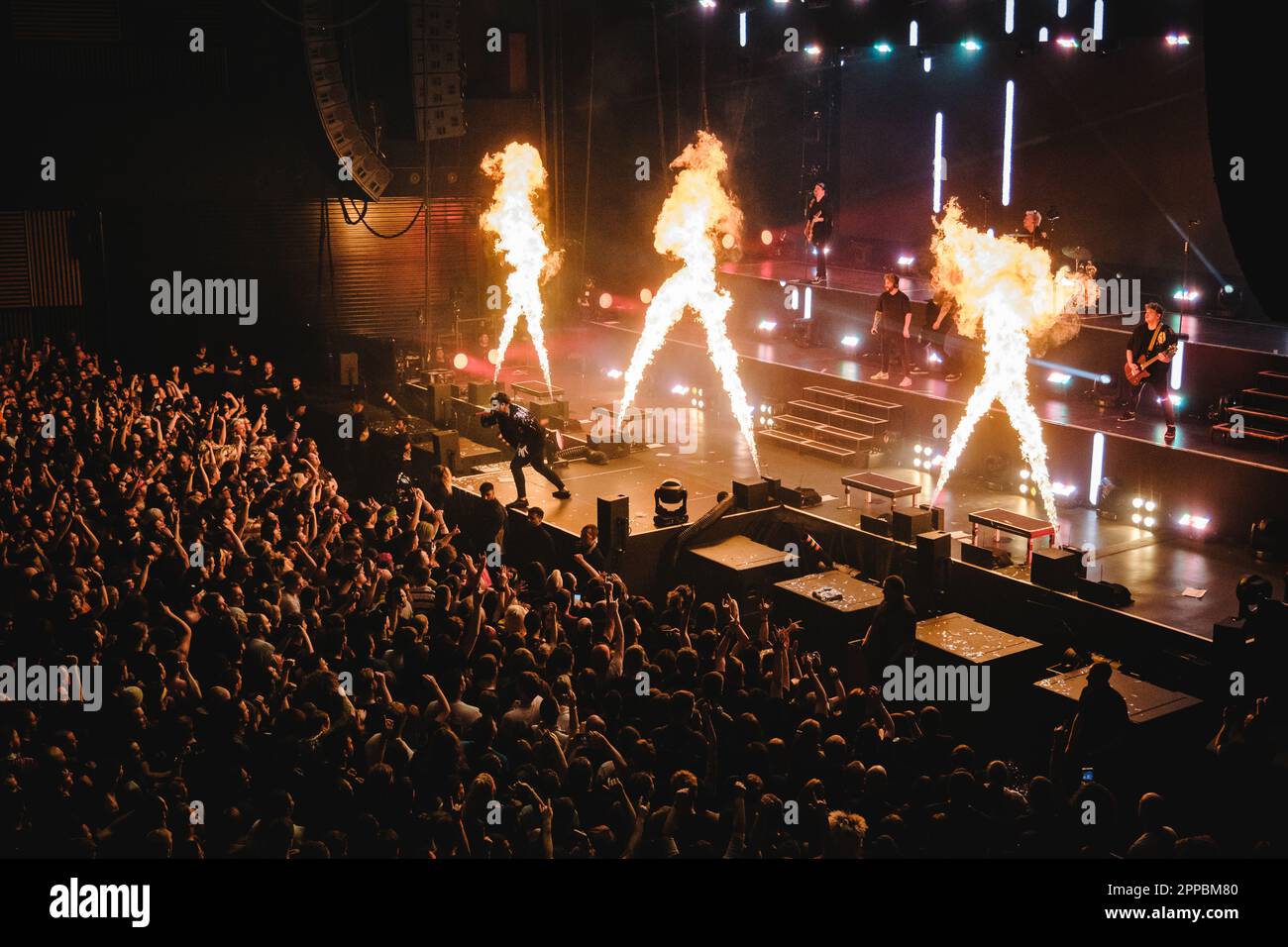 Zurich, Switzerland. 22nd Apr, 2023. The German electronicore band Electric Callboy performs a