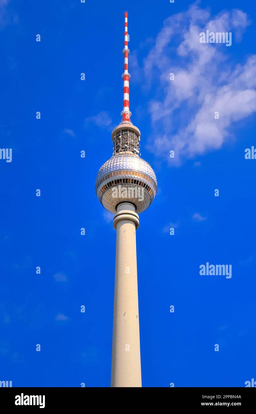 TV Tower in Berlin, Germany. The tower is prominent symbol and with its ...