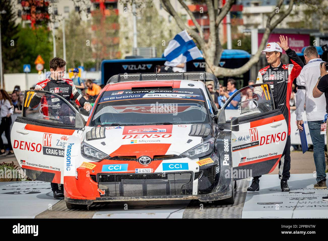 Zagreb, Croatie. 23rd Apr, 2023. OGIER Sébastien (FRA), TOYOTA GR Yaris