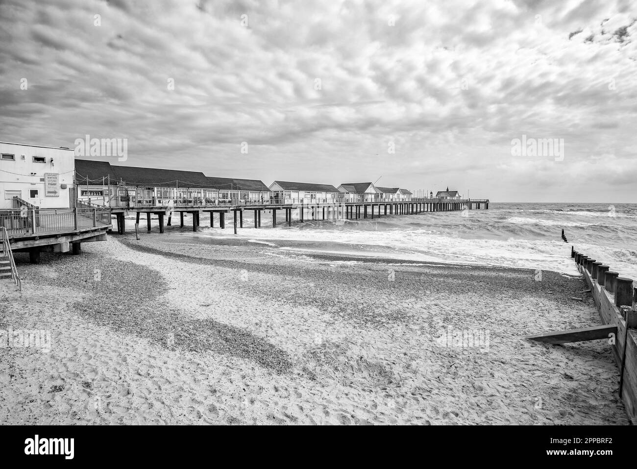 Southwold seaside town in the east suffolk district Black and White