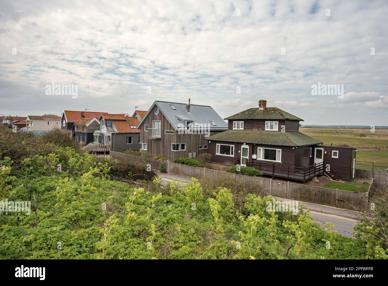 Southwold, un Suffolk, UK, has some quirky wooden houses as well as the