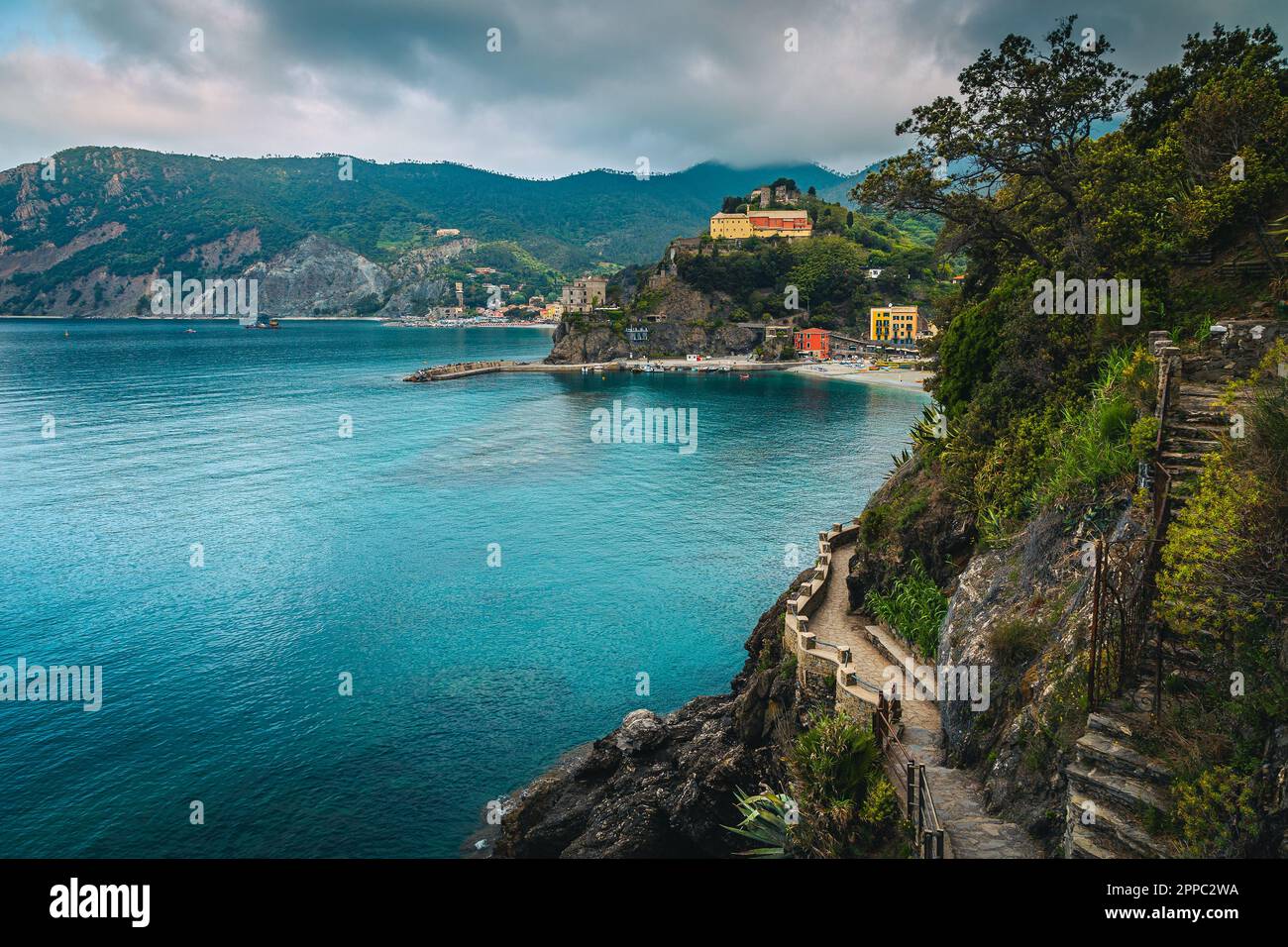 Famous Monterosso al Mare village view with colorful mediterranean