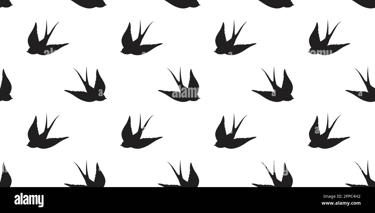 bird Seagull Seamless Pattern vector pigeon isolated wallpaper background Stock Vector