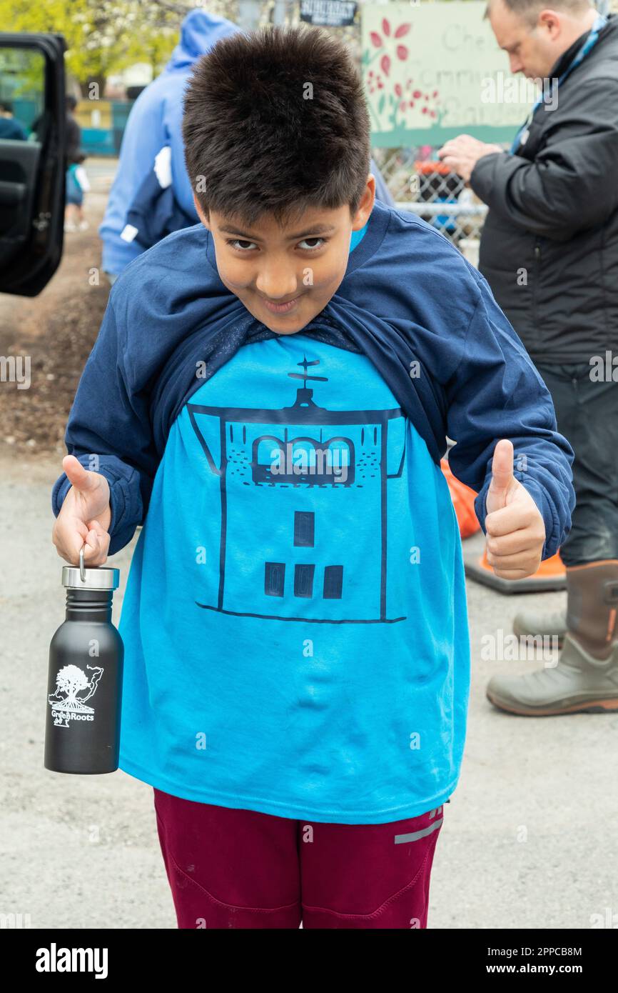 April 22, 2023. Chelsea, MA. GreenRoots and City of Chelsea city wide