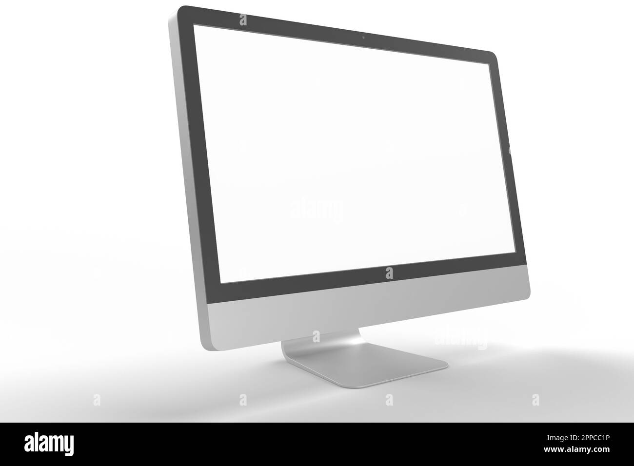 Blank screen computer isolated on white background high quality details