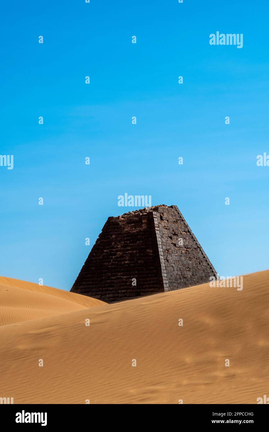 Details of the Meroe Pyramids, Sudan Stock Photo