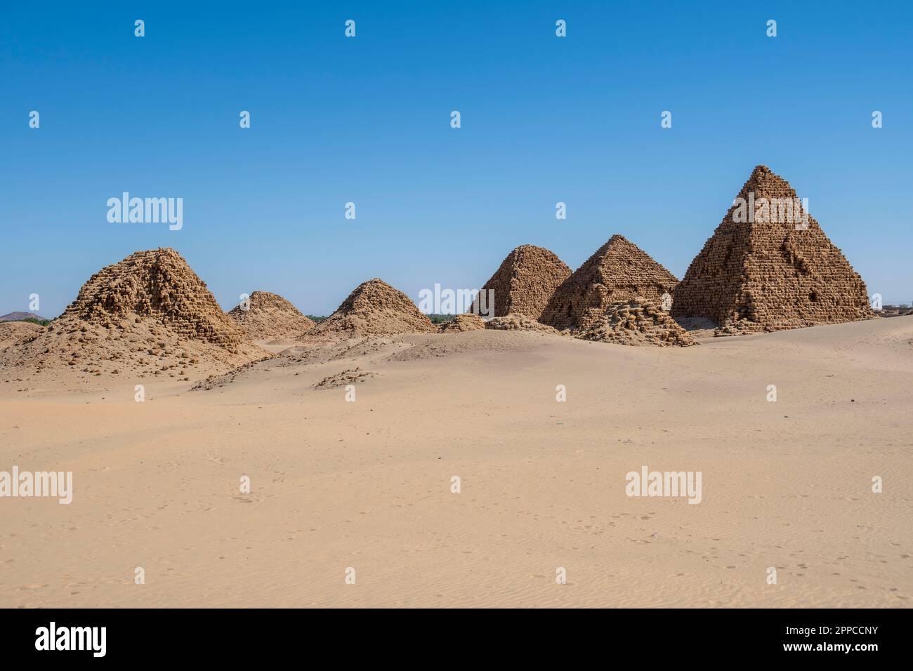 The Pyramids of Nuri, Sudan Stock Photo