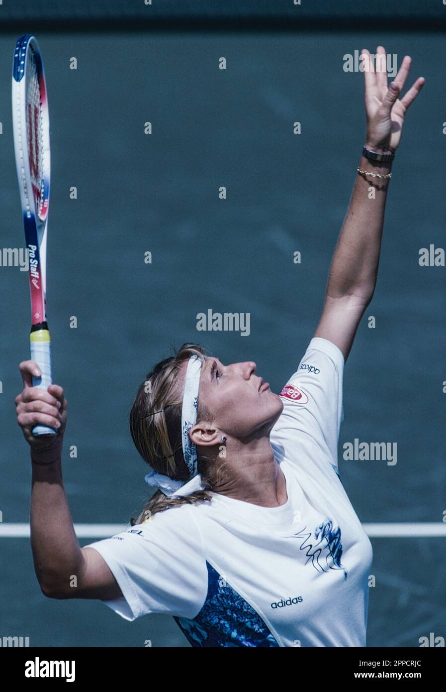 Steffi Graf (GER) competing at the 1991 Virginia Slims of Florida Stock Photo