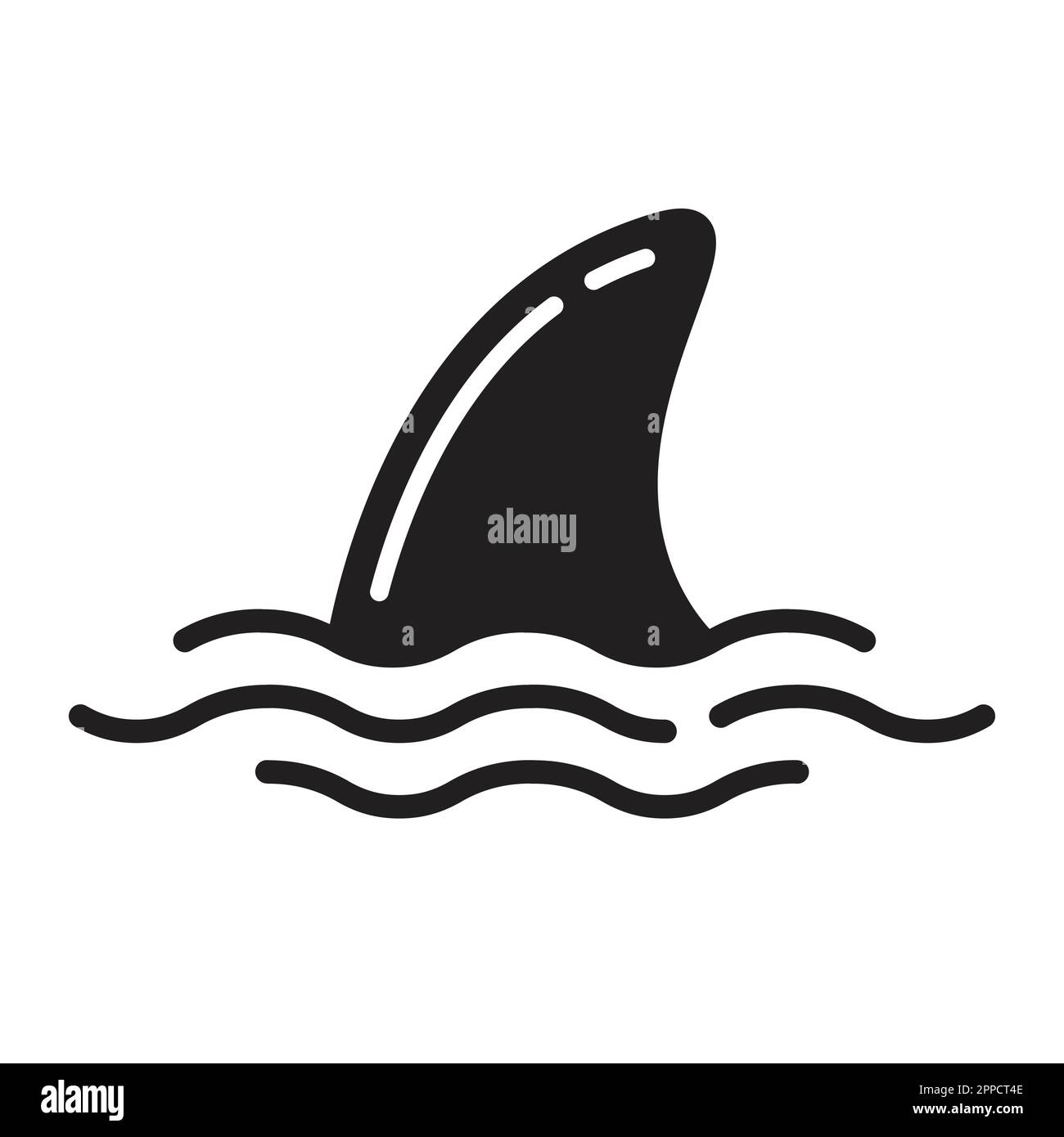 Shark fin dolphin vector icon logo illustration cartoon design Stock Vector
