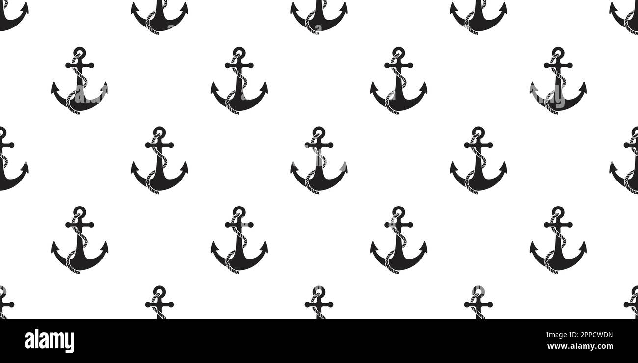 Anchor Seamless Pattern boat vector pirate isolated Nautical maritime ...