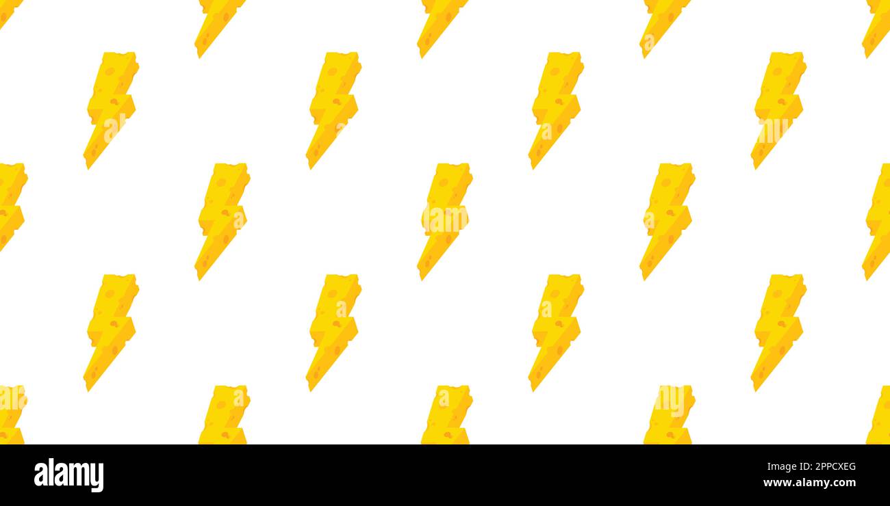 cheese Seamless pattern vector Thunder butter isolated wallpaper background Stock Vector