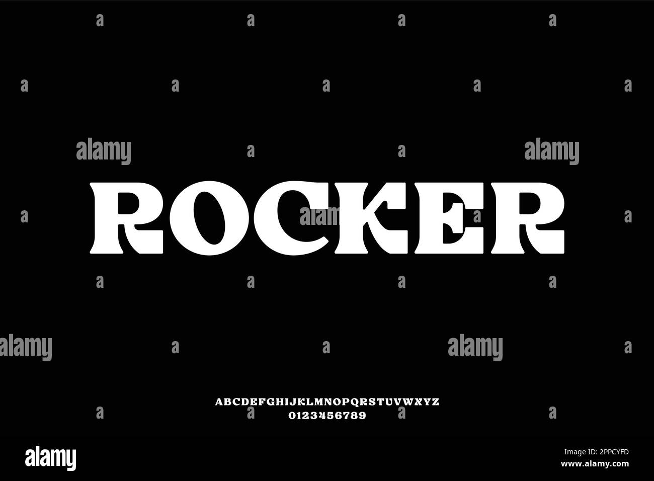 Unique bold serif display font vector Stock Vector