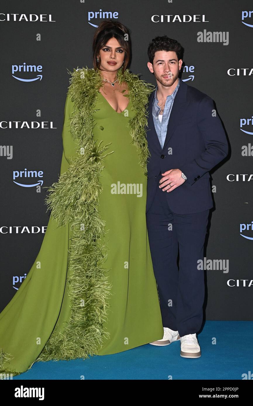 Nick Jonas Supports Wife Priyanka Chopra at 'Citadel' Rome